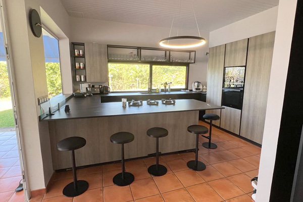 cuisine design noire & bois