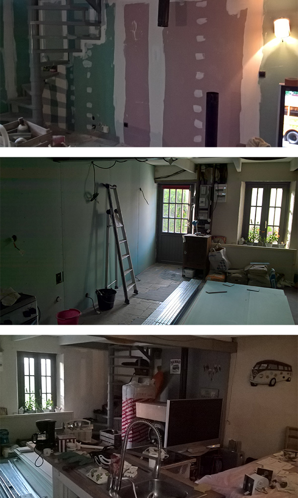 rénovation totale pendant les travaux 