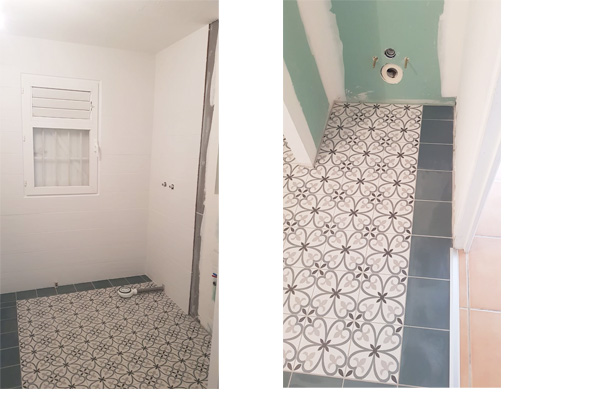 salle de bain pendant les travaux