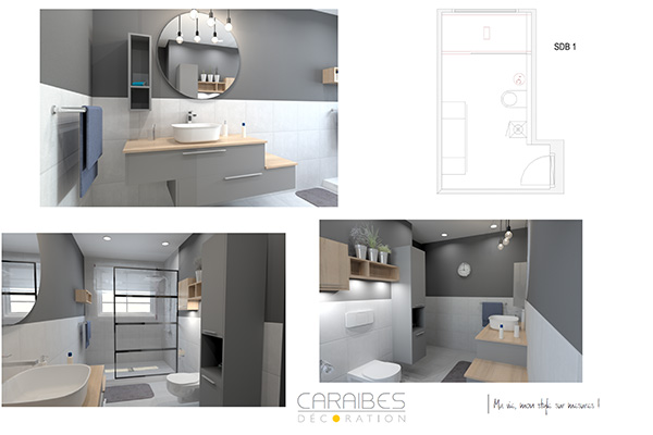 salle de bain plan 3D