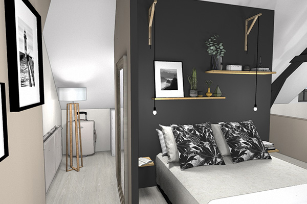 Plan 3D de la chambre